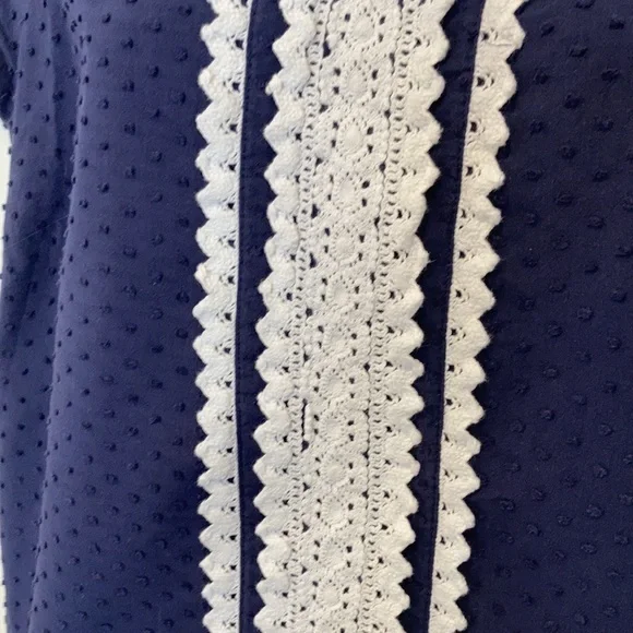 Vineyard Vines Navy & White Cotton Top Small - Picture 4 of 6